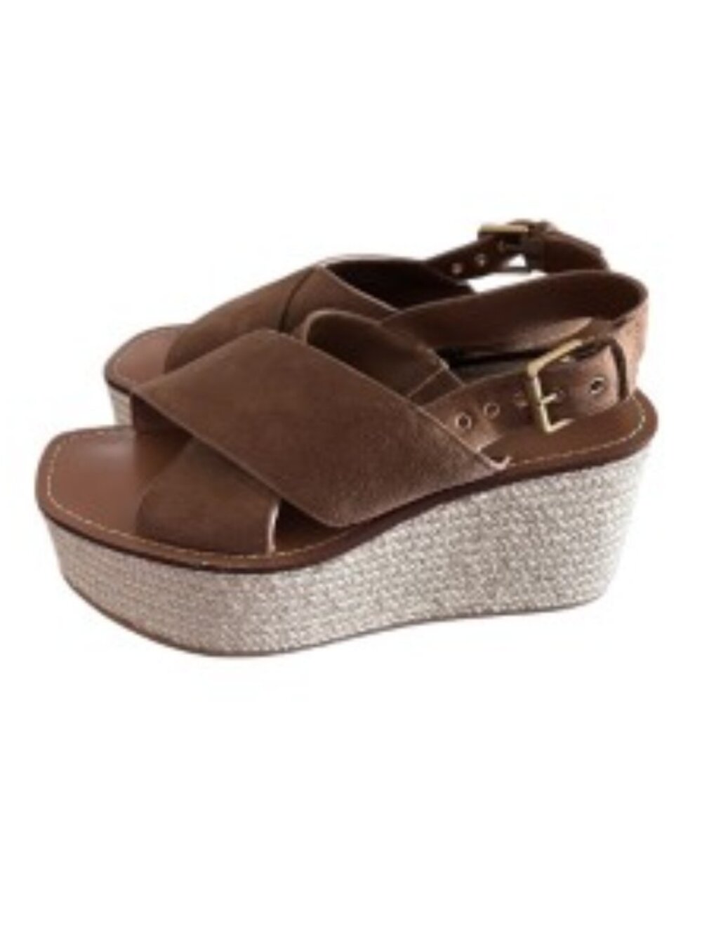 Madewell The Amee Wedge Sandal in Cognac 6.5